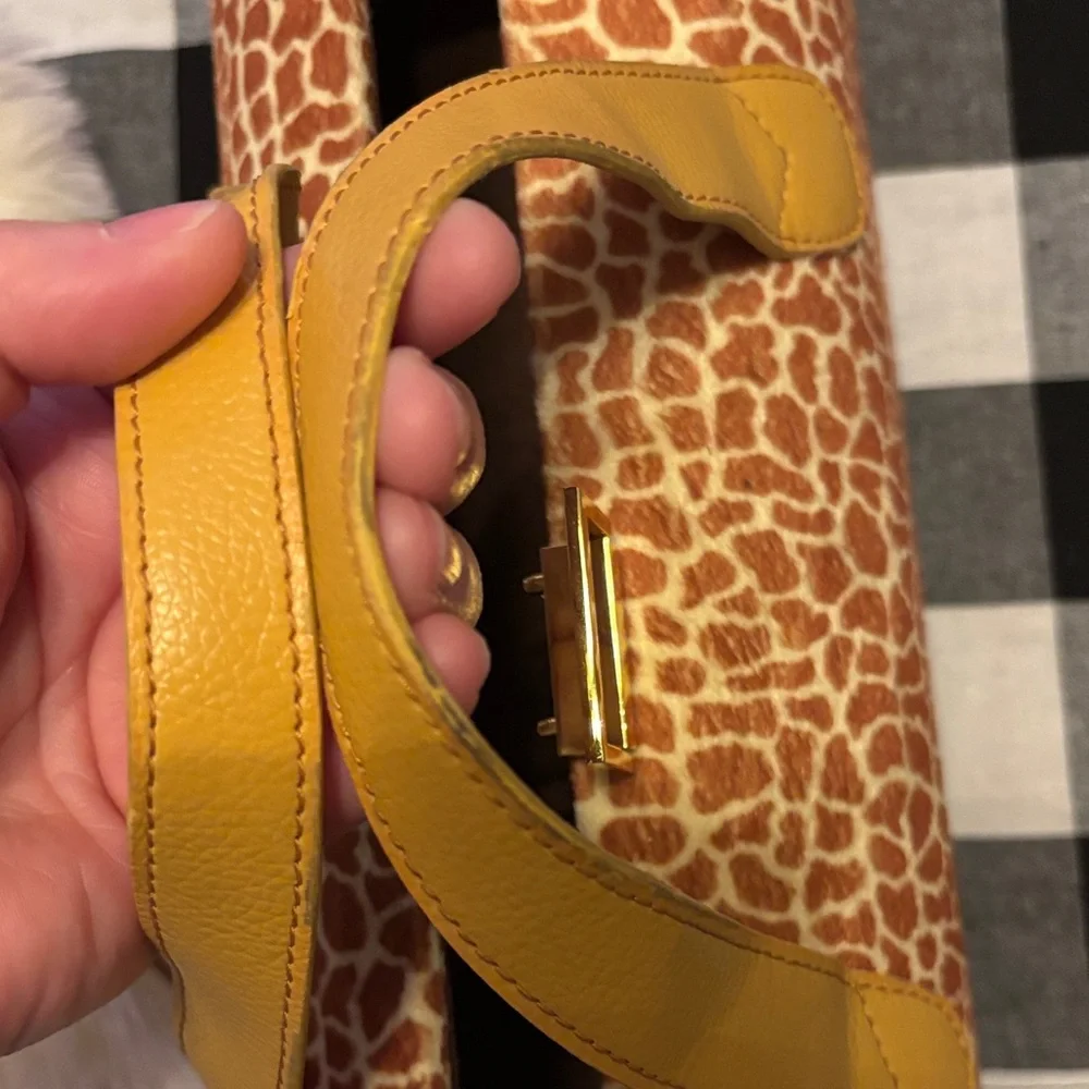 Faux Fur Wine Bag and Giraffe Print Wine Carrier Set restoration Hardware